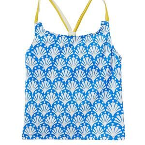 2 For $5 Sale NWT  Boden  Pool Blue & White Coral Tankini Top  Age 2-3Yrs